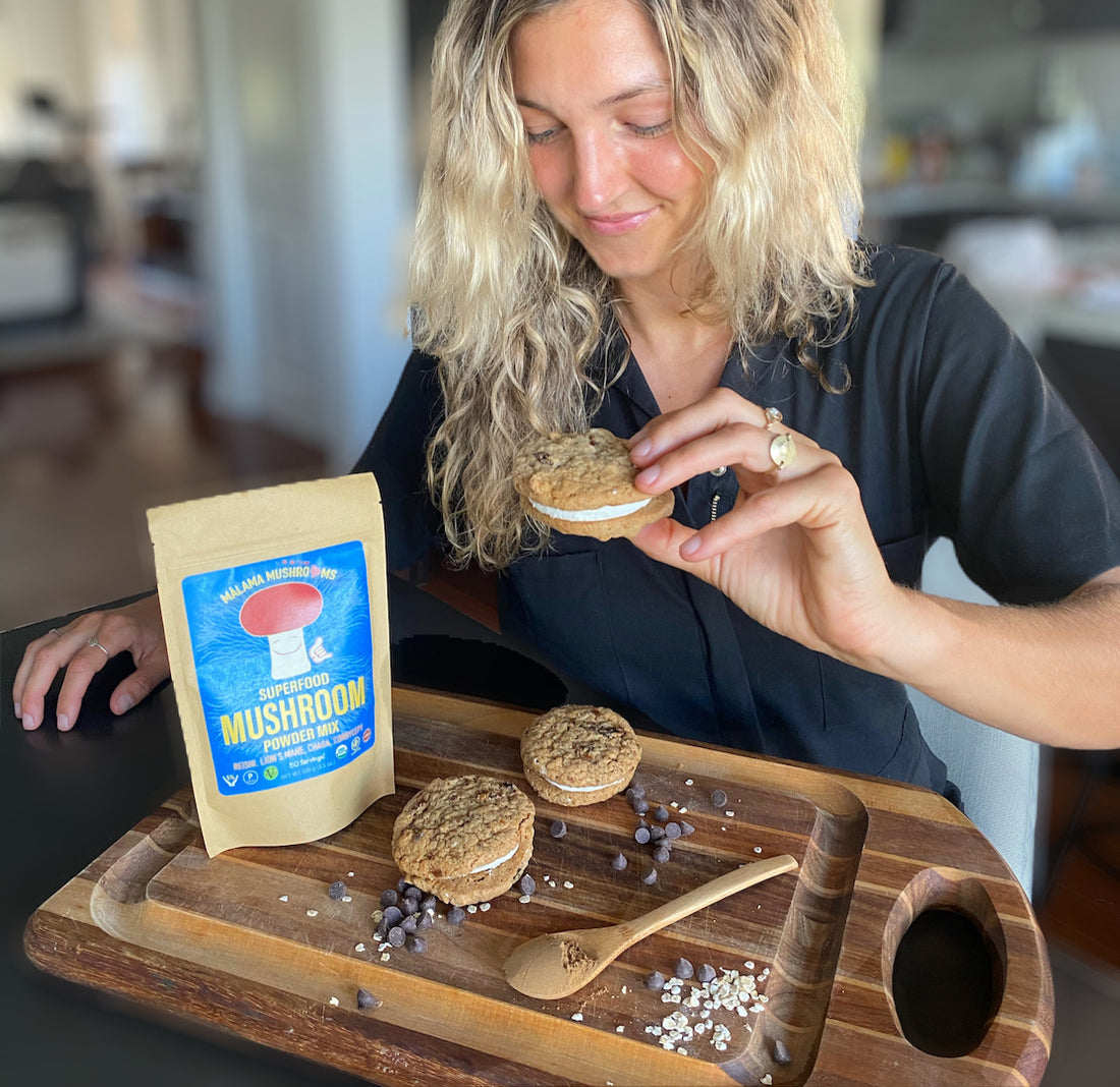 8-Mushroom Oatmeal Cream Pies (Vegan)