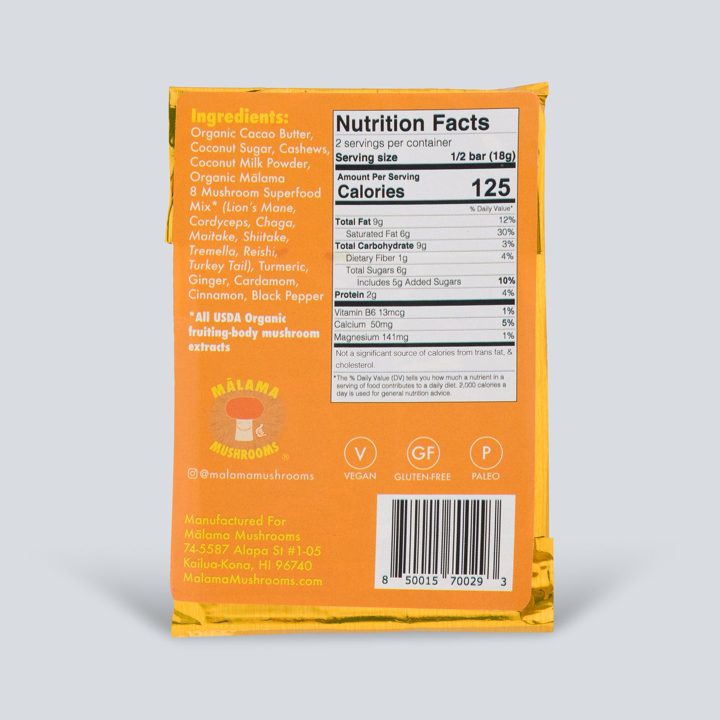 NEW! Mushroom Chocolate - Goldenmylk (Pack of 10)