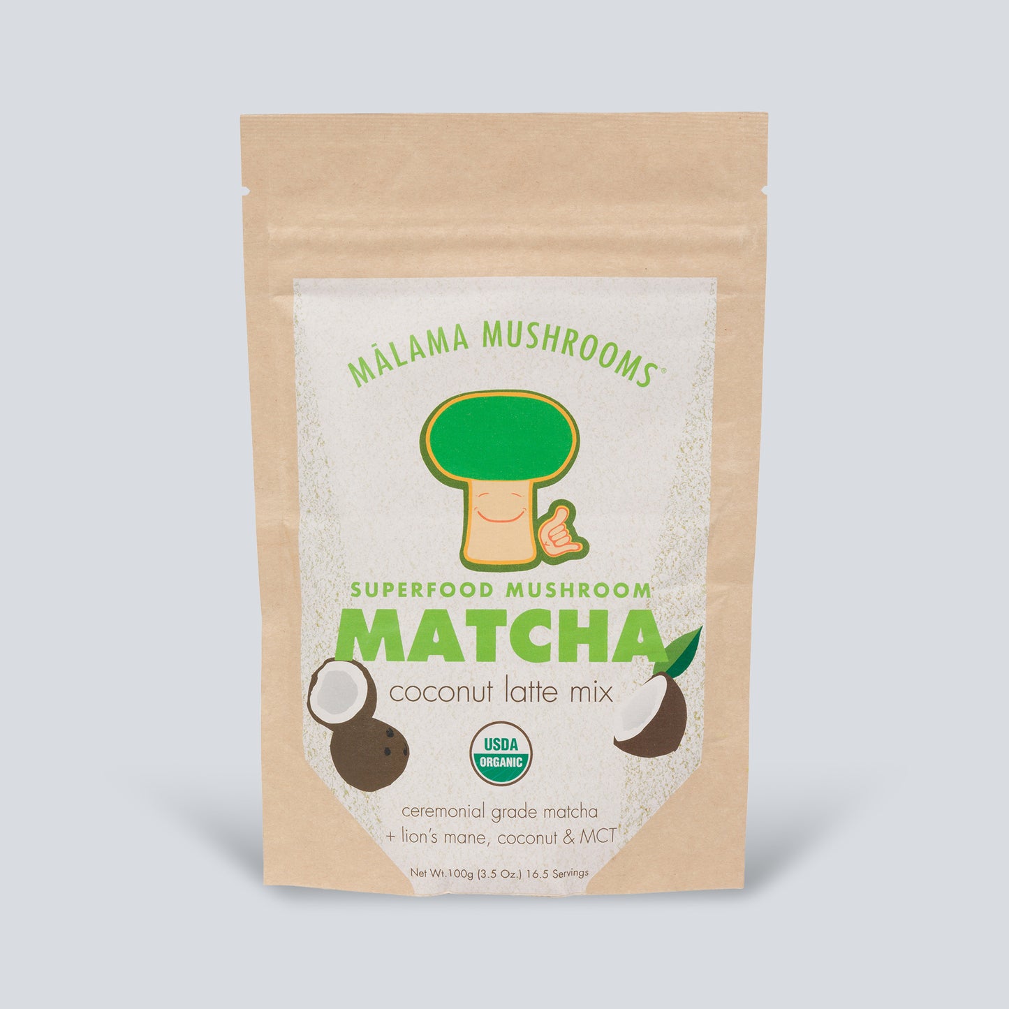 Mushroom Matcha Coconut Latte Mix with Lion's Mane