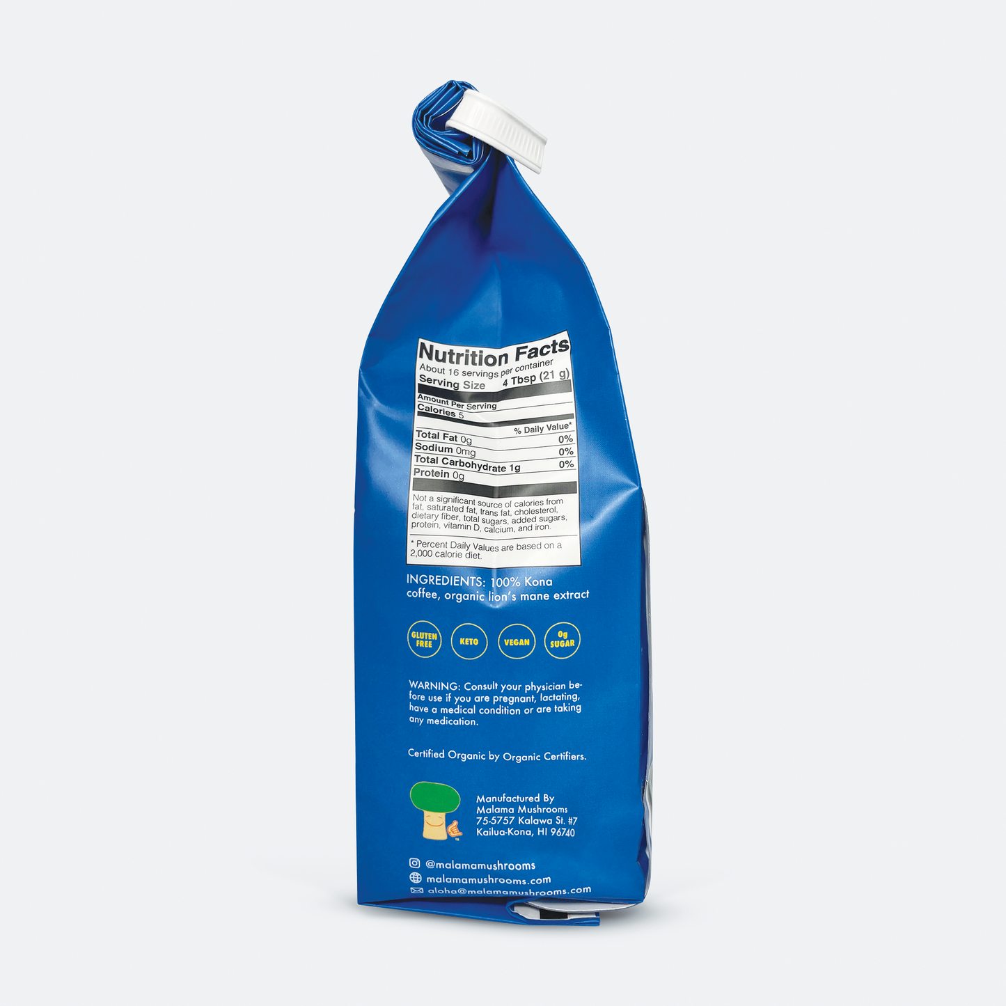 Mushroom Coffee: 100% Kona with Lion's Mane