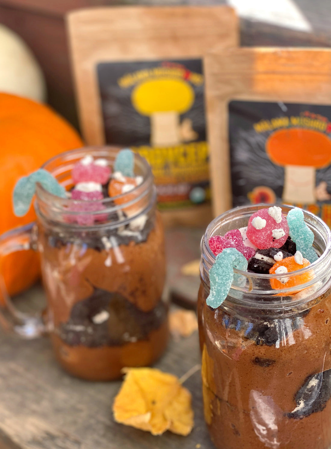 Mushroom Dirt Cups (Vegan, GF)