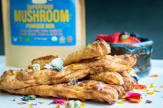 Mushroom Churros with Chocolate Sauce