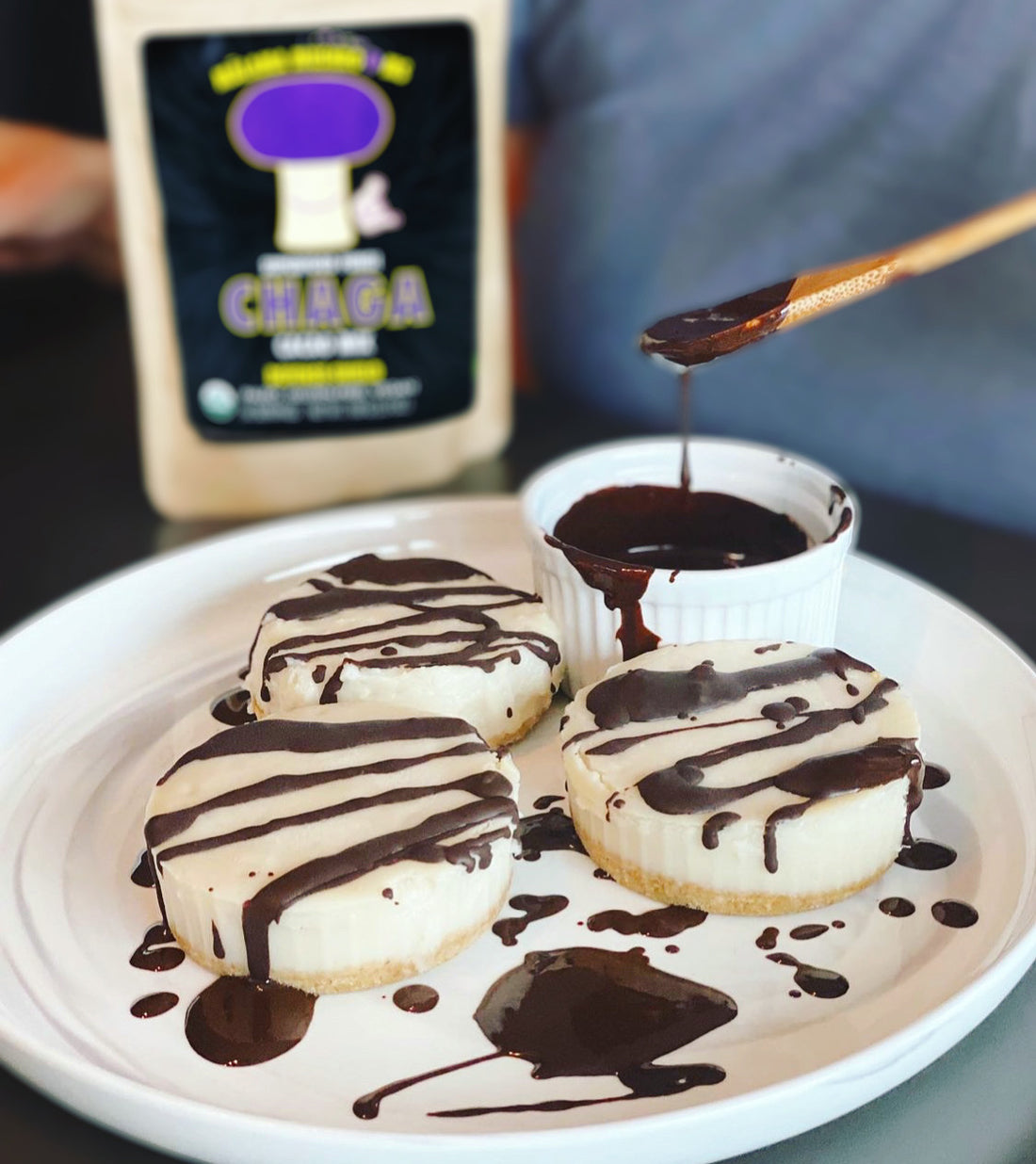 No-bake Chaga Cheesecake Cups (Vegan, GF)