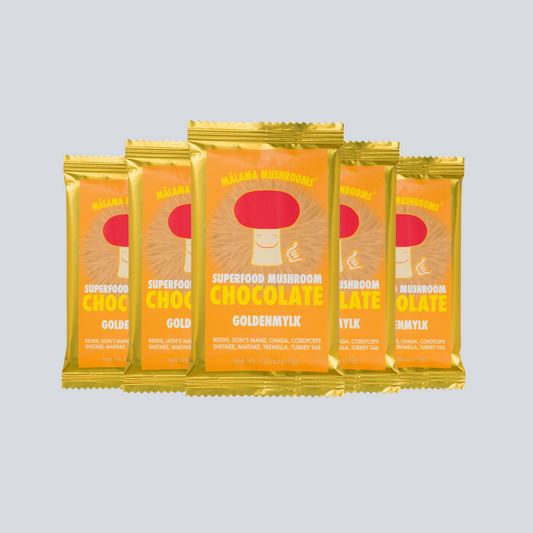 Mushroom Chocolate - Goldenmylk (Pack of 5)