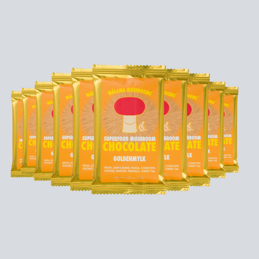 Mushroom Chocolate - Goldenmylk (Pack of 10)
