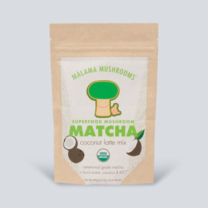 Mushroom Matcha Coconut Latte Mix with Lion's Mane