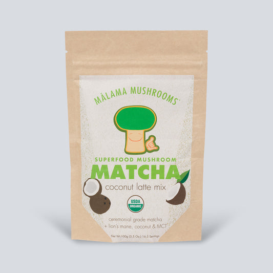 Mushroom Matcha Coconut Latte Mix with Lion's Mane