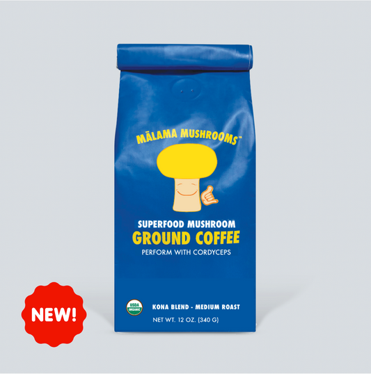 NEW! Cordyceps Mushroom Coffee: Organic Kona Blend