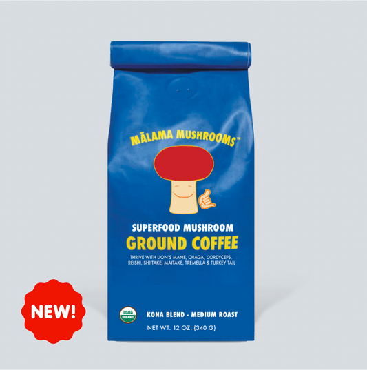 NEW! 8 Mushroom Coffee: Organic Kona Blend